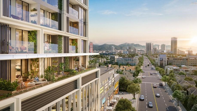 Tòa tháp Sun Solar Residence nổi bật với hệ kính hộp Low-E tráng bạc. (Ảnh phối cảnh minh họa: Sun Property) 4.jpg