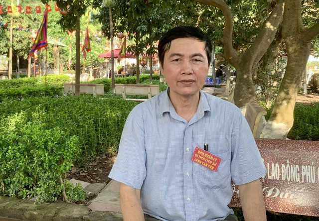 Ông Nguyễn Văn Xuân, Trưởng BQL Di tích Lăng Văn Sơn, cho biết bảo tồn Lăng Vân Sơn là mong mỏi của tất cả người dân Đan Phượng a3-1.jpg
