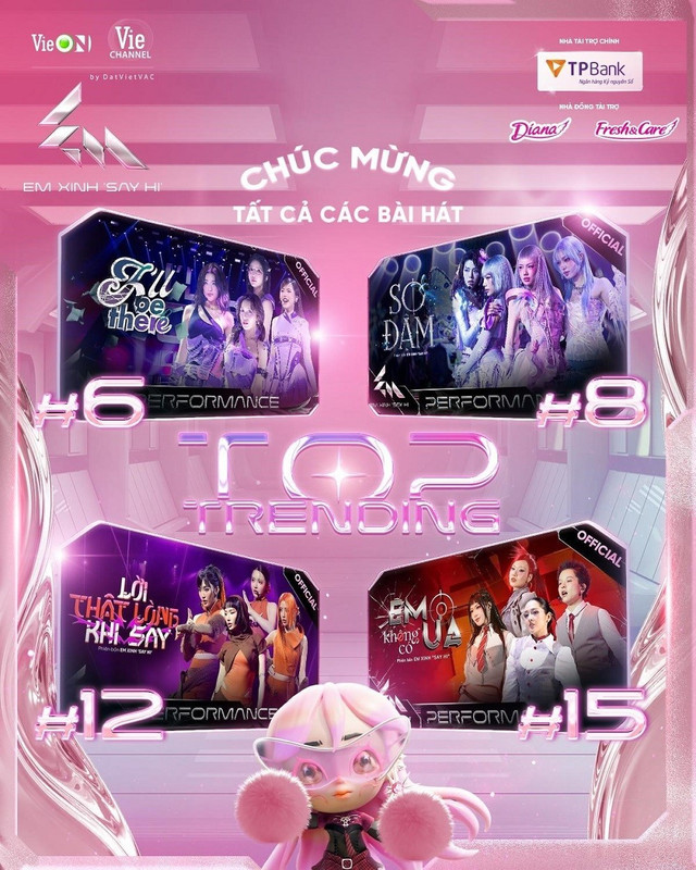 Loạt hit đình đám Em Xinh “Say Hi” liên tục “chiếm sóng” Top Trending YouTube. 1111.jpg