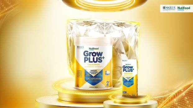 Nutifood GrowPLUS+ Colostrum Lactoferrin chứa Lactoferrin kết hợp sữa non 24h, tạo nên “lá chắn kim cương” bảo vệ sức khỏe trẻ 2.jpg