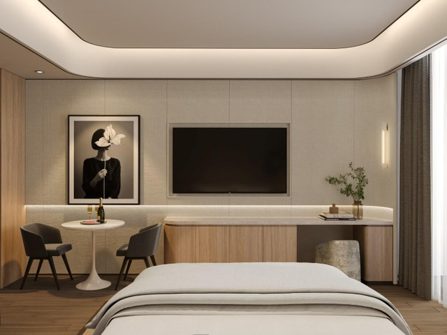 Căn hộ được bàn giao tiêu chuẩn nội thất liền tường với tông màu trầm chủ đạo và chất liệu cao cấp. (Ảnh minh họa căn hộ: Sun Property) 2.jpg