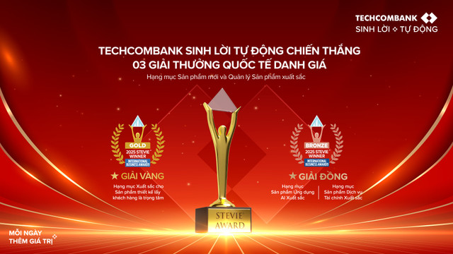 Techcombank Sinh Lời Tự Động đã giành 3 giải "Oscar trong lĩnh vực kinh doanh quốc tế" - Stevie Awards. hinh-3.png