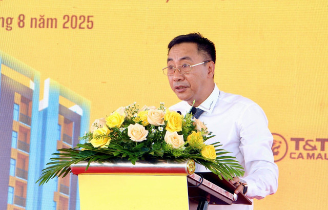 Ông Nguyễn Anh Tuấn, Phó Tổng Giám đốc Tập đoàn T&T Group phát biểu tại lễ khởi công 4.jpg