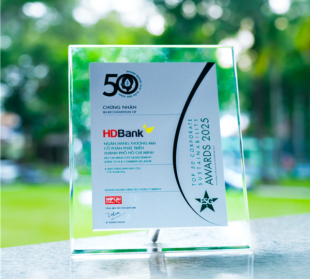 HDBank lần thứ ba liên tiếp được vinh danh trong Top 50 Doanh nghiệp Phát triển bền vững tiêu biểu Việt Nam hdbank1.png