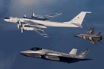 "Gấu bay" Tu-142 xuất hiện, F-16 Na Uy và F-35 Italy vội áp sát 