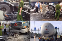 Hiện trường TN kinh hoàng xe bồn tông nhiều xe máy ở Sài Gòn