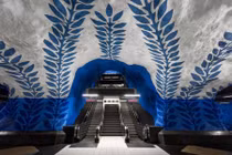 Lóa mắt trước những ga tàu điện ngầm ở Stockholm
