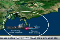 Hiện trường 2 tàu đâm nhau trên biển Vũng Tàu