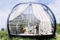Căn lều nhà kính thú vị vừa ngủ vừa ngắm trăng sao