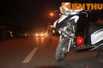 Xe SH tông đuôi taxi tóe lửa, một người nguy kịch