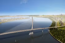 Cầu Cần Giờ có thiết kế dây văng hình cây đước