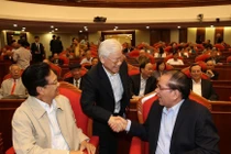 Hình ảnh Tổng bí thư, Chủ tịch nước gặp mặt cán bộ lãnh đạo nghỉ hưu