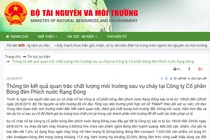 Bộ TN&MT sửa kết quả vụ cháy công ty Rạng Đông?