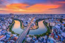 Khoảnh khắc Sài Gòn đẹp lạ thường trong bộ ảnh chụp từ trên cao