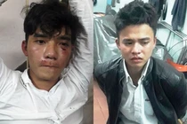 Bị nhắc nhở vi phạm, hai thanh niên dùng gạch tấn công cảnh sát