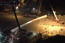 Dầm thép khổng lồ rơi trên đường Trần Duy Hưng: Chủ đầu tư lên tiếng