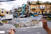 Sài Gòn qua góc nhìn các ký họa viên quốc tế