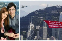 Trai giàu vung tiền thuê trực thăng cầu hôn bạn gái