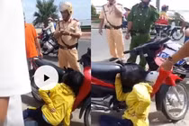 Xôn xao clip cô gái trúng đạn của CSGT Phú Yên