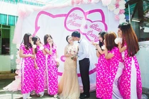 Lễ ăn hỏi phong cách Hello Kitty tại Bình Dương gây sốt