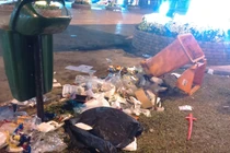 Hết Tết, rác ngập đường hoa Đà Nẵng 