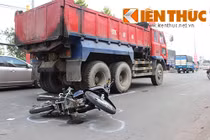 Thai phụ bị xe ben cán ngang người, kéo lê dưới lòng đường