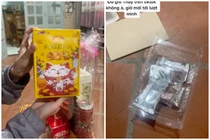 Giỏ quà Tết ngoài xịn trong “fake” khiến netizen dở khóc dở cười