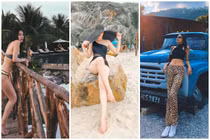 Diện bikini khoe dáng nuột nà, dàn Hoa hậu Việt Nam 2020 gây sốt