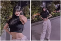 Mặc áo ngắn, hot girl 8x lấy Minh Nhựa khoe cơ bụng “căng đét“