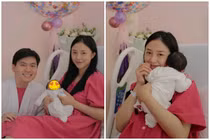 Phu nhân tập đoàn may mặc lên chức mẹ, nhan sắc "đỉnh của chóp"