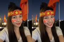 Cổ vũ đội tuyển Việt Nam, Thuỳ Tiên nhận về hàng tá lời khen