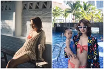 Cựu hot girl Hà thành khoe sắc vóc sau sinh “trông mòn con mắt” 