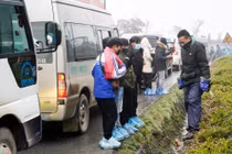 Kẹt xe trên đường lên cổng trời Sa Pa