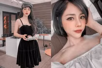 Soi đường cong nóng bóng của bạn gái "hot mom" của Huỳnh Anh