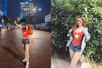 Cổ vũ đội tuyển Việt Nam, cô giáo hot girl nổi khắp cõi mạng