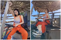 Hot girl lộ nội y phát ngượng khi hóa nữ công nhân