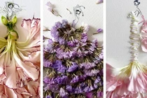 BST đầm dạ hội cực sáng tạo được “may” hoàn toàn từ hoa tươi