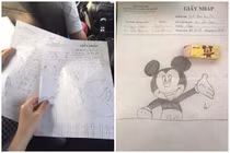 Ngồi phòng thi, các sĩ tử "cho ra lò" 1001 tác phẩm trên giấy nháp