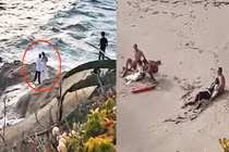 Mải chụp ảnh cưới, cô dâu chú rể nhận cái kết ra thẳng biển khơi