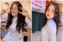 Nữ sinh gây sốt với áo dài trắng cùng nụ cười tỏa nắng