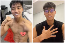 Khoe body như tạc tượng, hậu vệ Văn Thanh khiến chị em thích mê