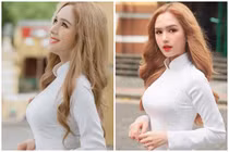 Vợ streamer Xemesis mặc áo dài, dân tình đua nhau thả “bão tim“