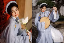 Diện áo Tấc truyền thống, hot girl Sài thành hóa nàng thơ dịu dàng