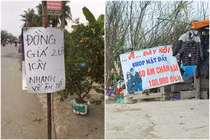 Ngày giáp Tết netizen chết cười với những tấm biển quảng cáo xả hàng