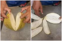 Mua sầu riêng online, thanh niên bổ ra mà khiến netizen “thót tim“