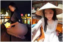 Từ nữ du khách ở Hội An, áo dài bao lần bị "làm bẩn"?