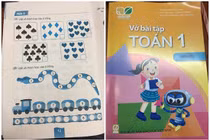“Cơ, rô, tép, bích” xuất hiện trong vở bài tập Toán lớp 1
