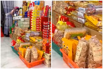 Dự trữ đồ ăn như tiệm tạp hóa, cô gái khiến netizen “sốc nặng“