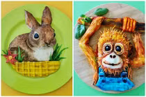 Loạt đĩa cơm được trang trí nhìn thôi dân tình không nhỡ ăn vì...