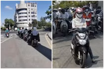 Màn dừng đèn đỏ lạ lùng khiến người qua đường cười nghiêng ngả